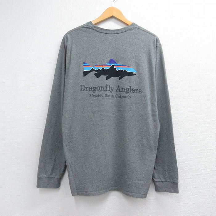 古着通販 XL☆古着 パタゴニア patagonia 長袖 Tシャツ メンズ 魚