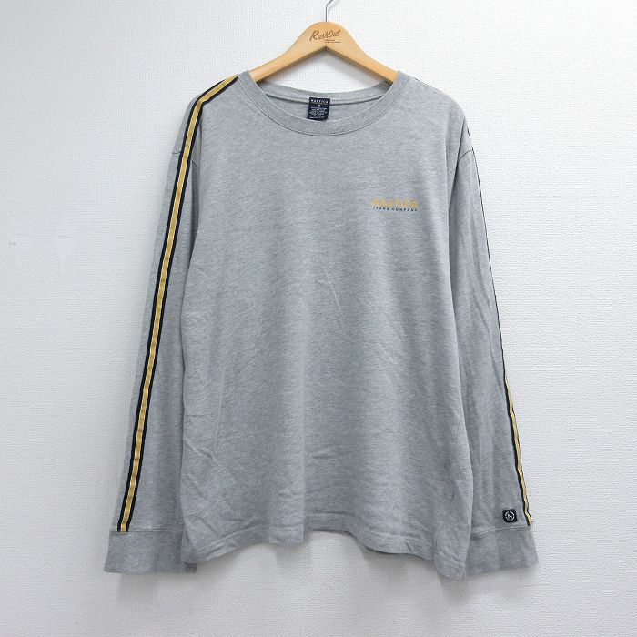 ノーティカ 90s 長袖Tシャツ ワンポイントロゴ グレー メンズXL相当 | 古着