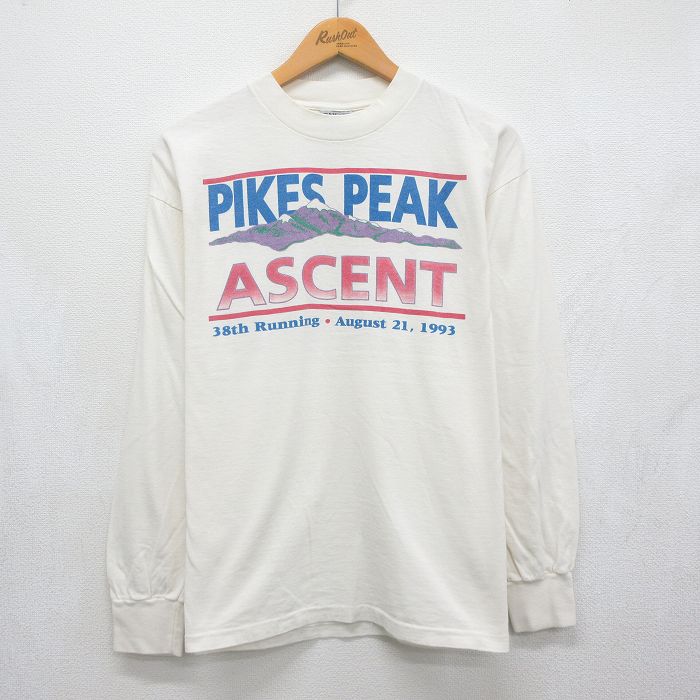 オニータ 90s 長袖Tシャツ パイクスピーク ホワイト メンズXL相当 | 古着
