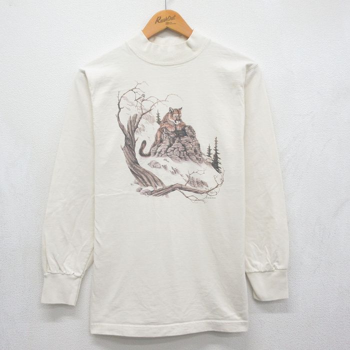 フルーツオブザルーム 90s 長袖Tシャツ トラ ベージュ メンズS相当 | 古着