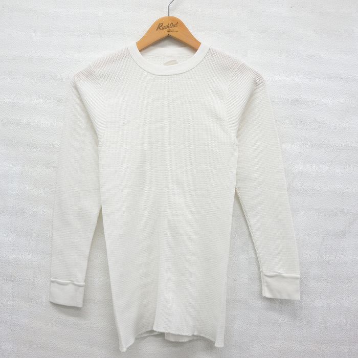 80s 長袖Tシャツ ホワイト メンズS相当 | 古着