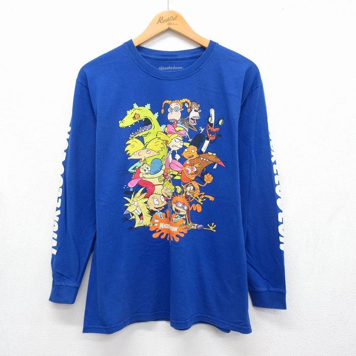 ニコロデオン 長袖Tシャツ ラグラッツ ブルー メンズL相当 | 古着