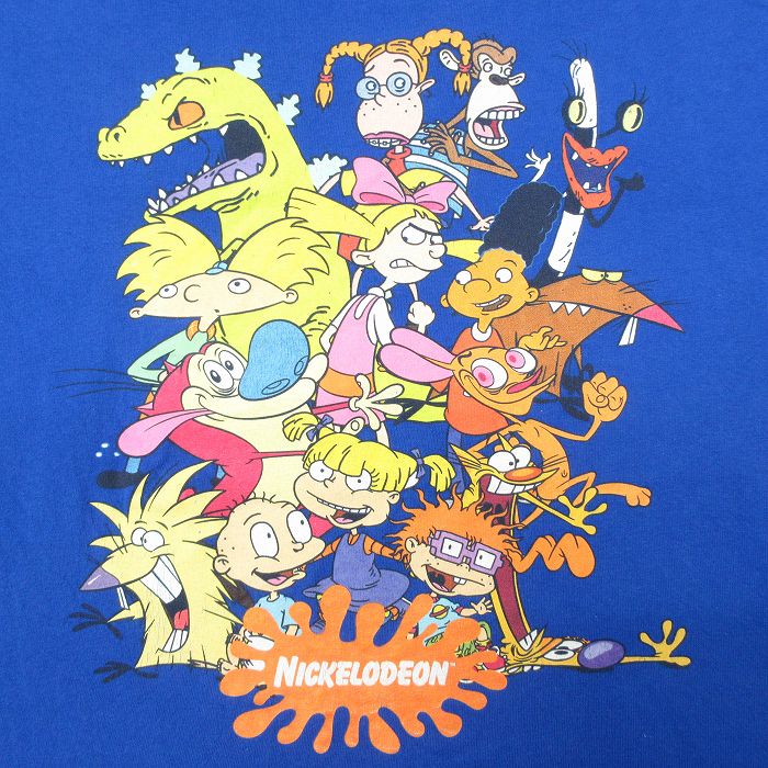 古着通販 L☆古着 長袖 Tシャツ メンズ アニメ ニコロデオン