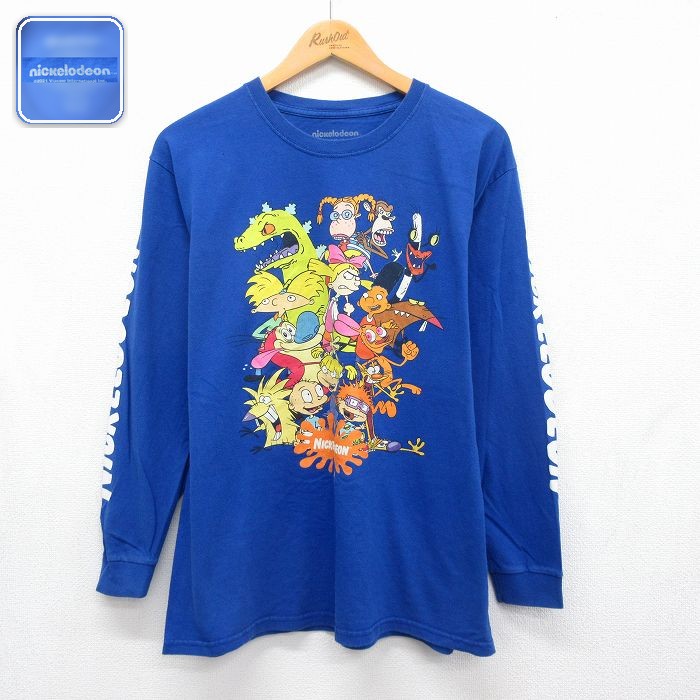 ニコロデオン 長袖Tシャツ ラグラッツ ブルー メンズL相当 | 古着