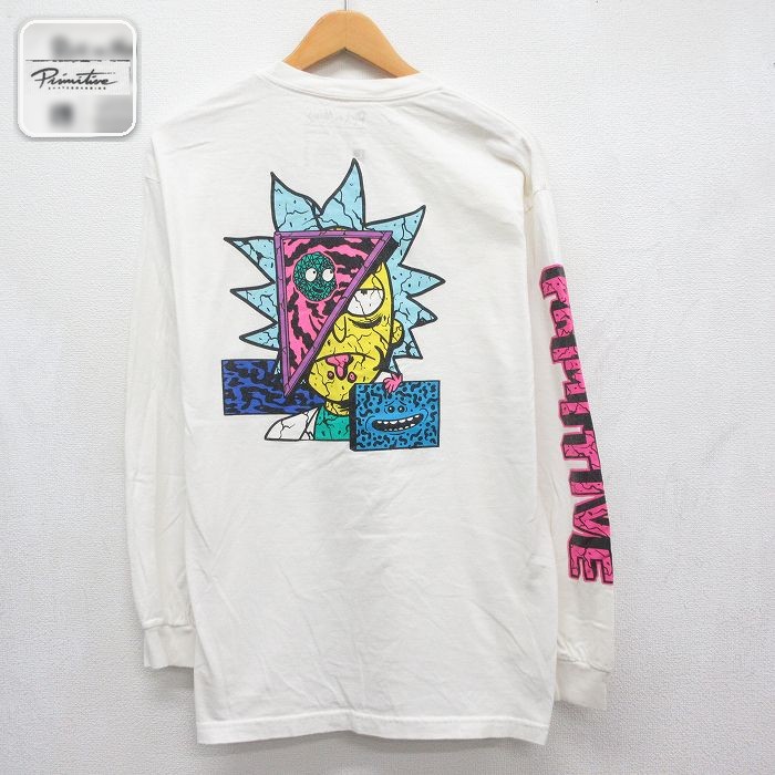 リックアンドモーティ 長袖Tシャツ ホワイト メンズL相当 | 古着