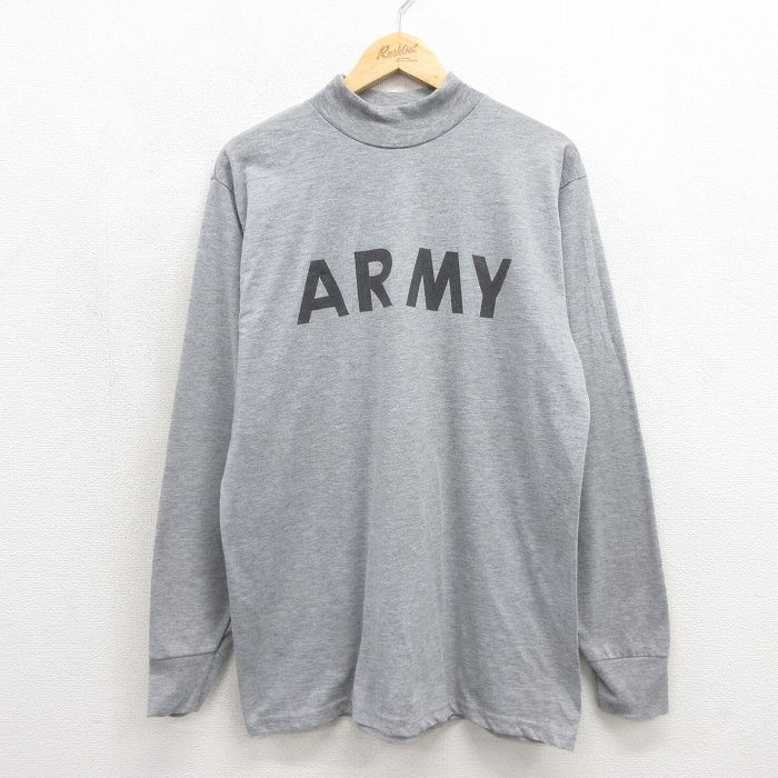 長袖Tシャツ ミリタリー グレー メンズL相当 | 古着