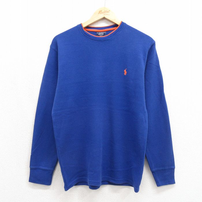 ラルフローレン 長袖Tシャツ ワンポイントロゴ ブルー メンズL相当 | 古着