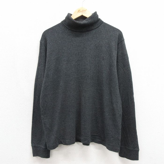 ラルフローレン 90s 長袖Tシャツ ワンポイントロゴ グレー メンズXL相当 | 古着