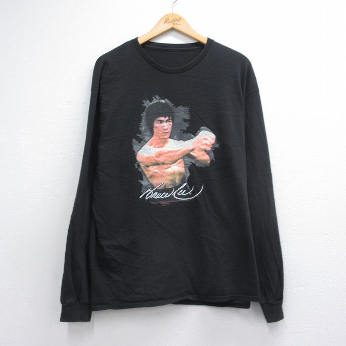 ブルースリー 長袖Tシャツ ブラック メンズXL相当 | 古着