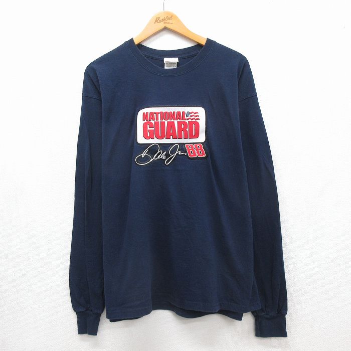00s 長袖Tシャツ デイルアーンハートジュニア ネイビー メンズL相当 | 古着