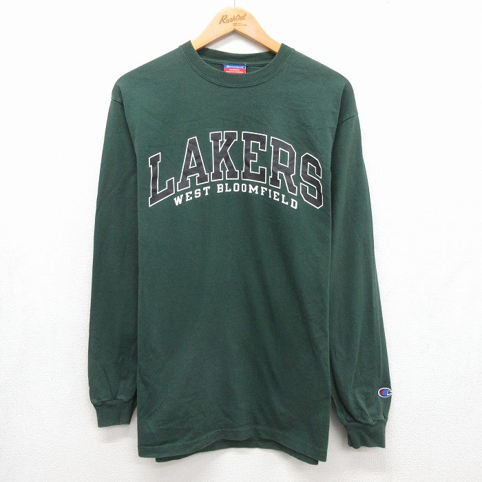チャンピオン 00s 長袖Tシャツ LAKERS グリーン メンズL相当 | 古着