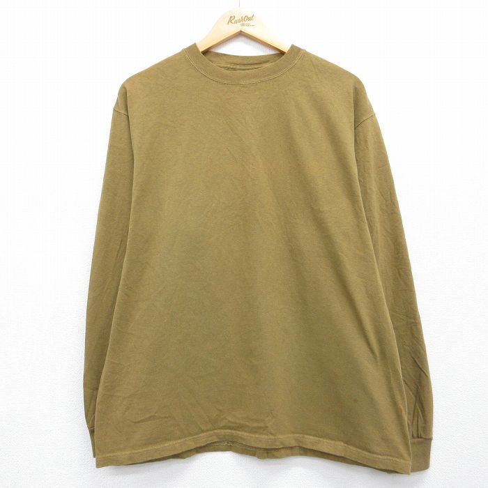 00s 長袖Tシャツ ブラウン メンズXL相当 | 古着