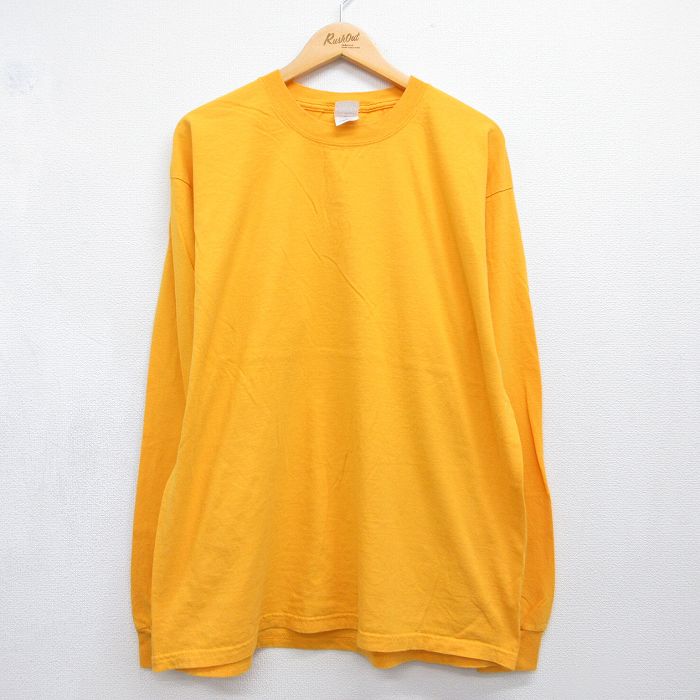 00s 長袖Tシャツ イエロー メンズL相当 | 古着