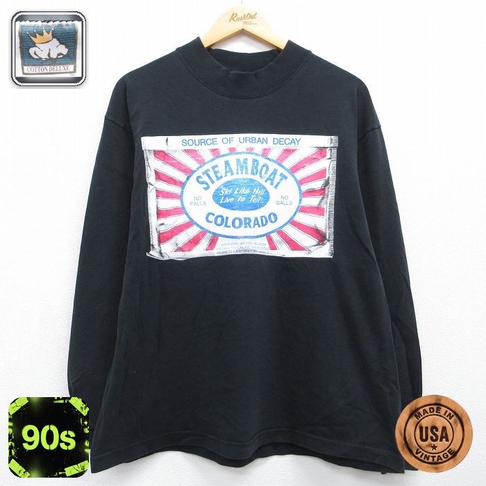 90s 長袖Tシャツ コロラド ブラック メンズL相当 | 古着