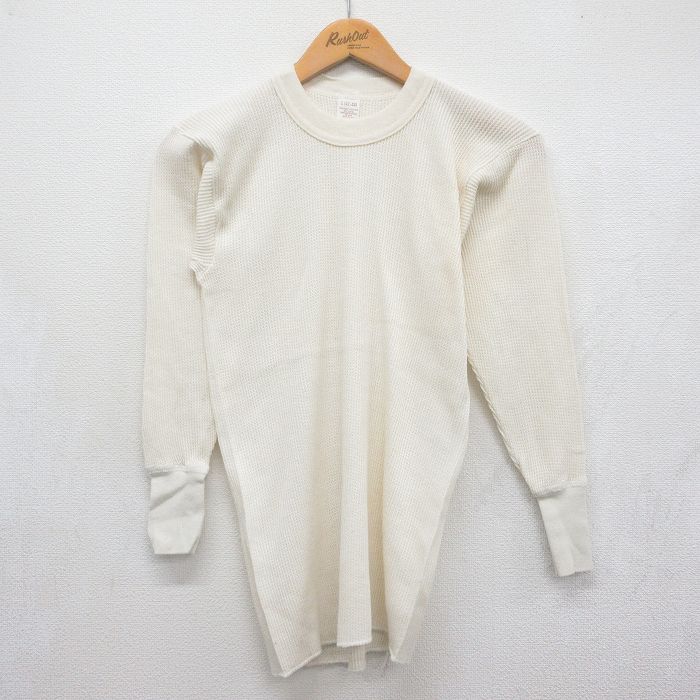 80s 長袖Tシャツ 生成り ベージュ メンズM相当 | 古着