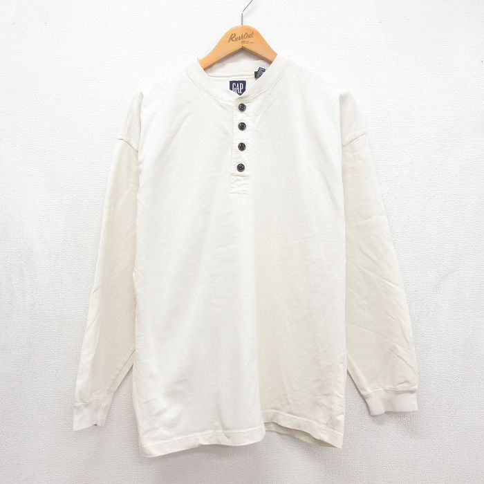 ギャップ 90s 長袖Tシャツ ホワイト メンズXL相当 | 古着
