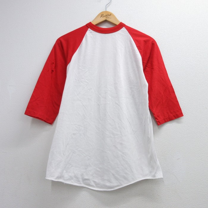 Mackler 80s 7分袖Tシャツ ラグラン ホワイト メンズM相当 | 古着