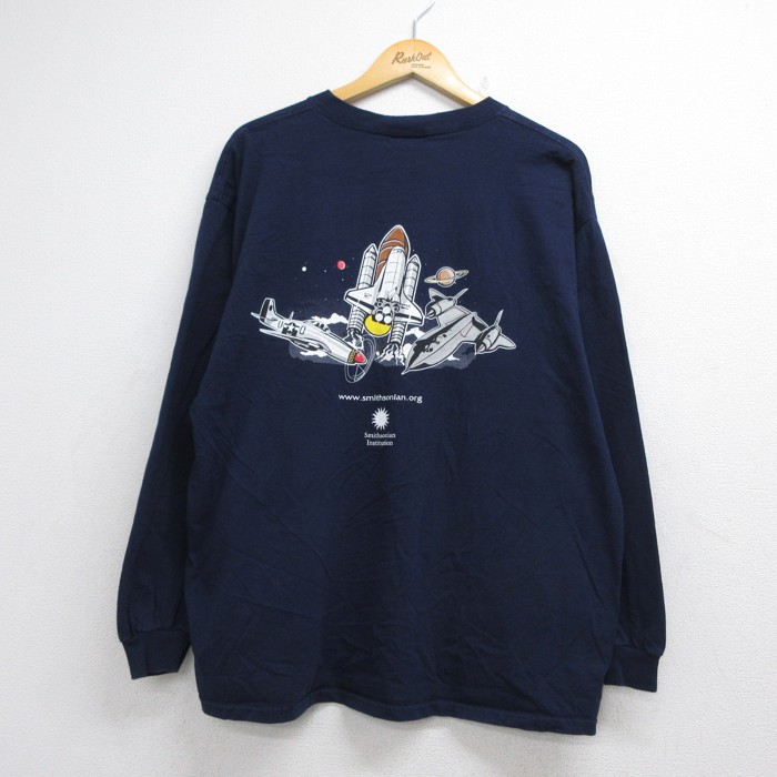 Delta Pro Weight 00s 長袖Tシャツ スペースシャトル ネイビー メンズXL相当 | 古着
