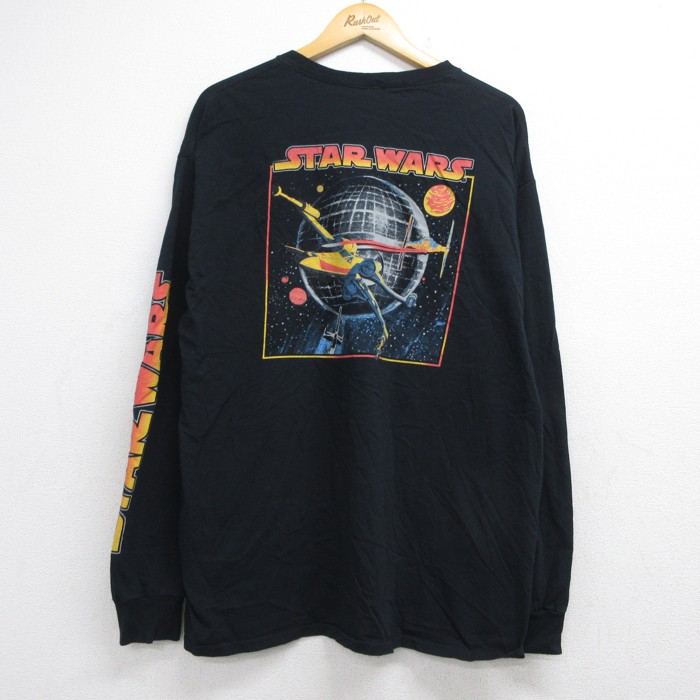 スターウォーズ 長袖Tシャツ 映画 ブラック メンズXL相当 | 古着