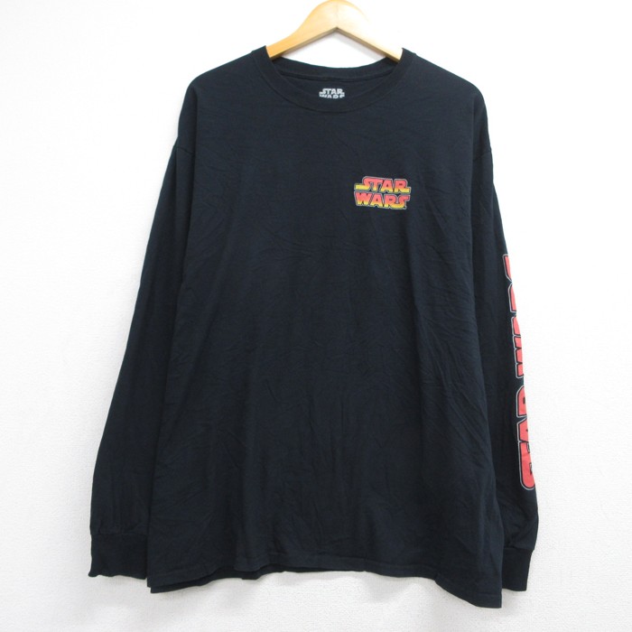 古着通販 XL☆古着 STAR WARS 長袖 Tシャツ メンズ 映画 スター