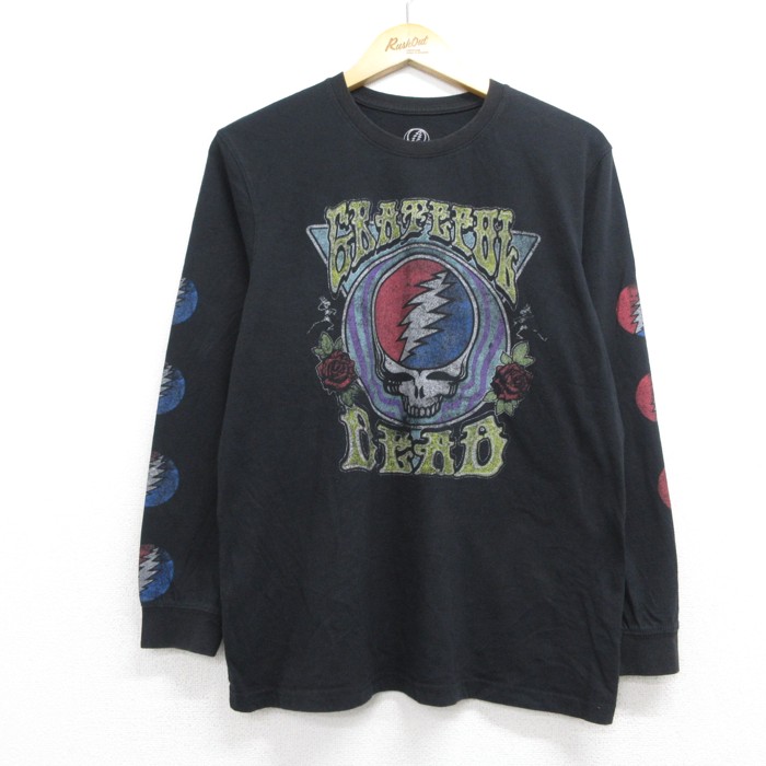 Grateful Dead 長袖Tシャツ グレイトフルデッドプリント ブラック メンズL相当 | 古着