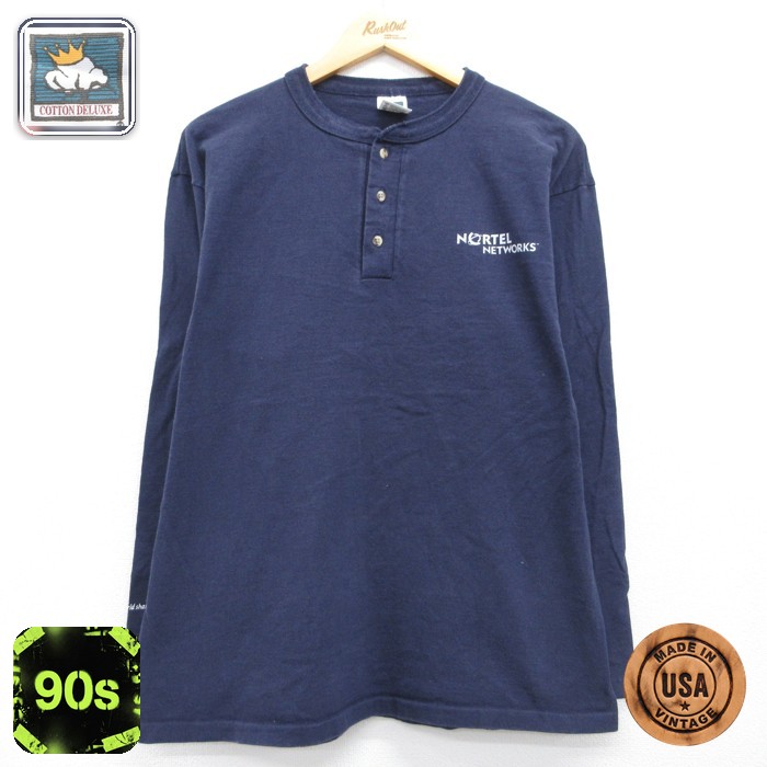 90s 長袖Tシャツ NortelNetworks ネイビー メンズXL相当 | 古着