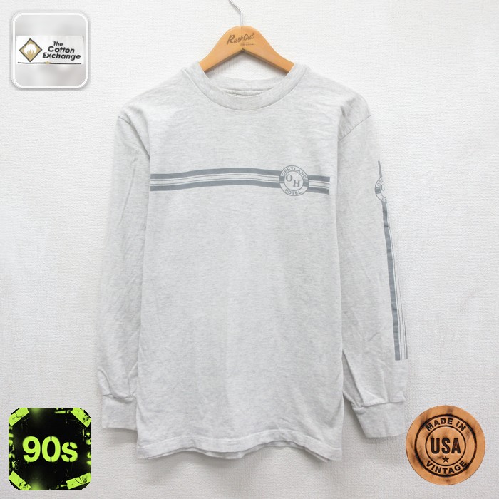 Cotton Exchange 90s 長袖Tシャツ ホテル グレー メンズM相当 | 古着