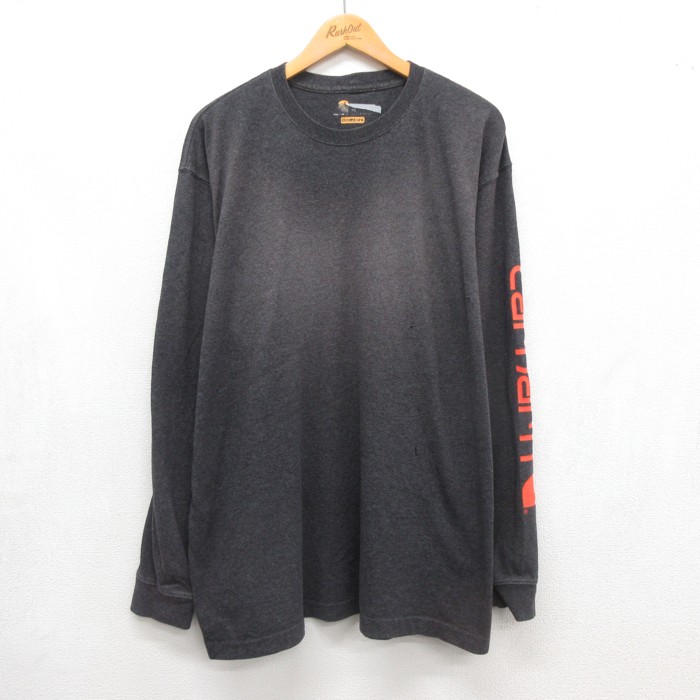 カーハート 長袖Tシャツ 霜降り グレー メンズXL相当 | 古着