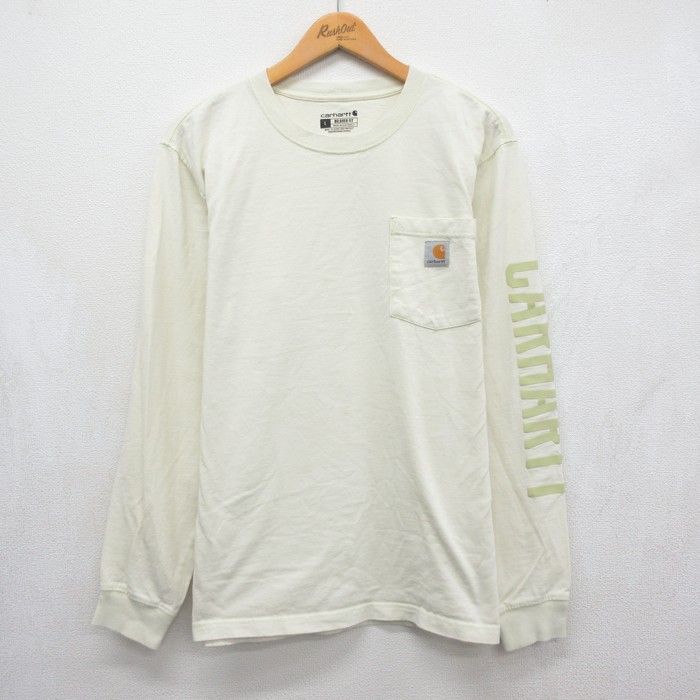 カーハート 長袖Tシャツ 胸ポケット ホワイト メンズXL相当 | 古着