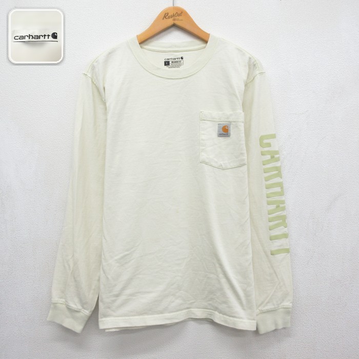 カーハート 長袖Tシャツ 胸ポケット ホワイト メンズXL相当 | 古着