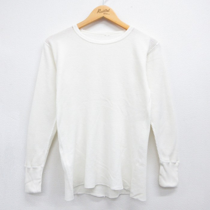 長袖Tシャツ サーマル ホワイト メンズS相当 | 古着