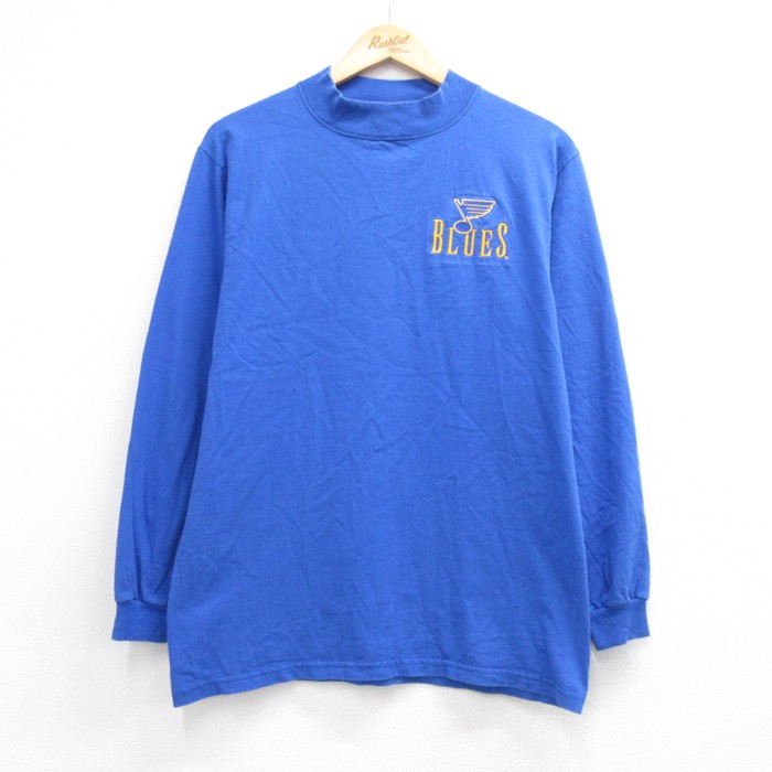 CSA 90s 長袖Tシャツ NHLセントルイスブルース刺繍ロゴ メンズM相当 | 古着