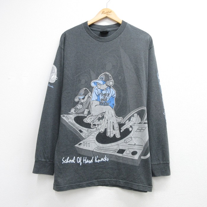 SOHK 00s 長袖Tシャツ DJ グレー メンズL相当 | 古着