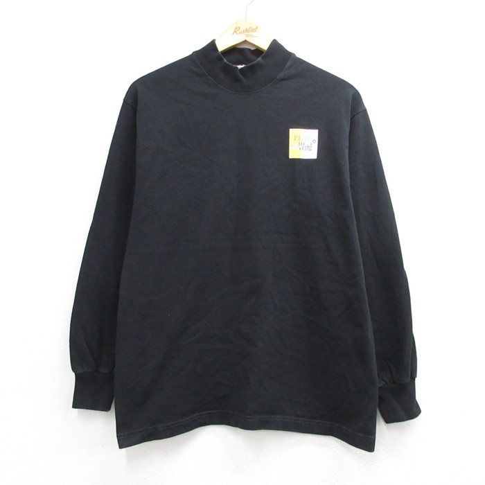 Anvil 90s 長袖Tシャツ ANGELICA ブラック メンズM相当 | 古着