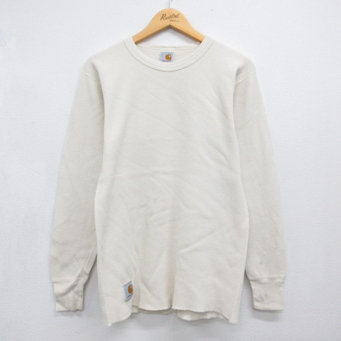 カーハート 00s 長袖Tシャツ サーマル ベージュ メンズS相当 | 古着