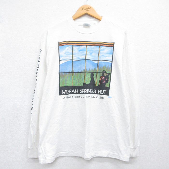 ヘインズ 90s 長袖Tシャツ ホワイト メンズL相当 | 古着