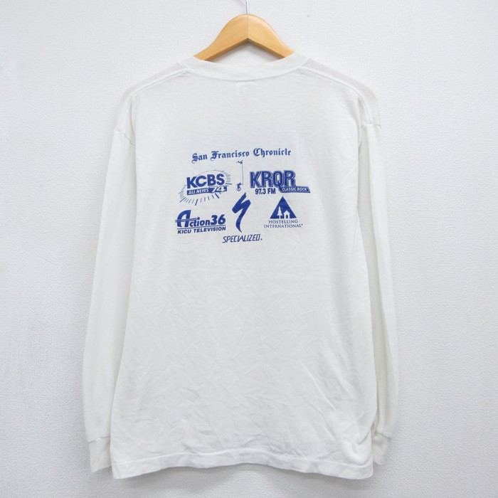 古着通販 XL☆古着 長袖 ビンテージ Tシャツ メンズ 90年代 90s バイク