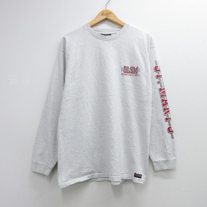 ジャンスポーツ 90s 長袖Tシャツ OLSM ホワイト メンズL相当 | 古着