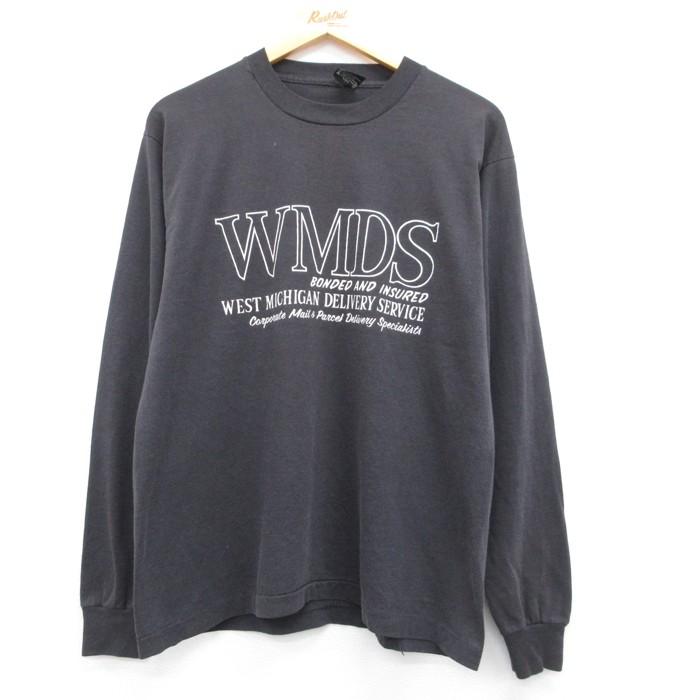 スクリーンスターズ 80s 長袖Tシャツ WMDS ブラック メンズL相当 | 古着