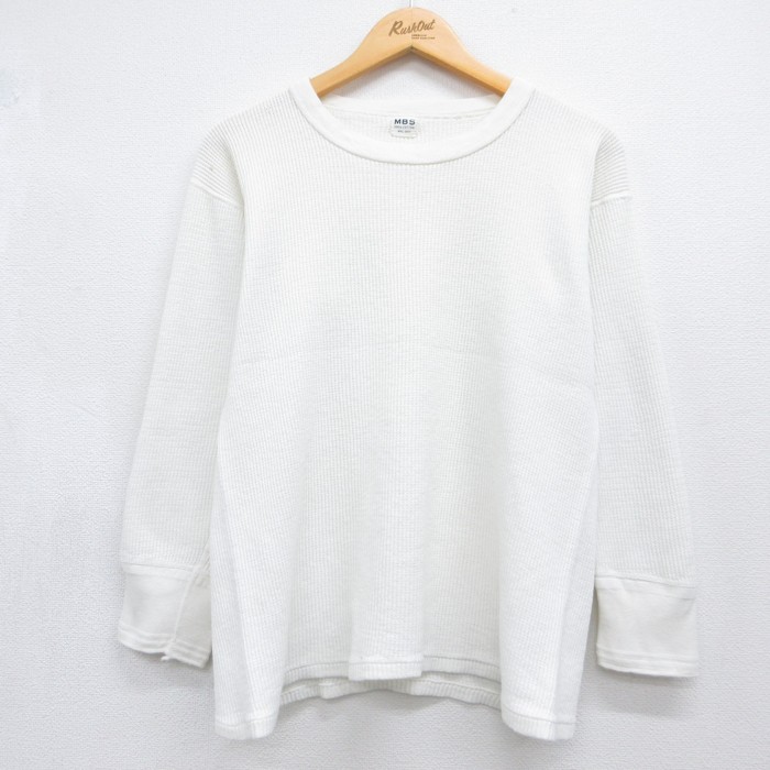 MBS 70s 長袖Tシャツ サーマル ホワイト メンズXL相当 | 古着