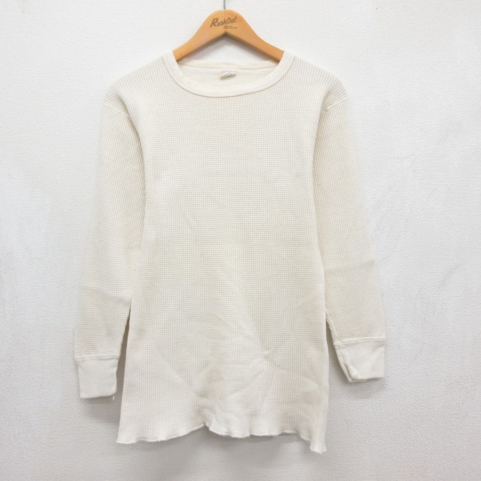 80s 長袖Tシャツ ホワイト メンズS相当 | 古着
