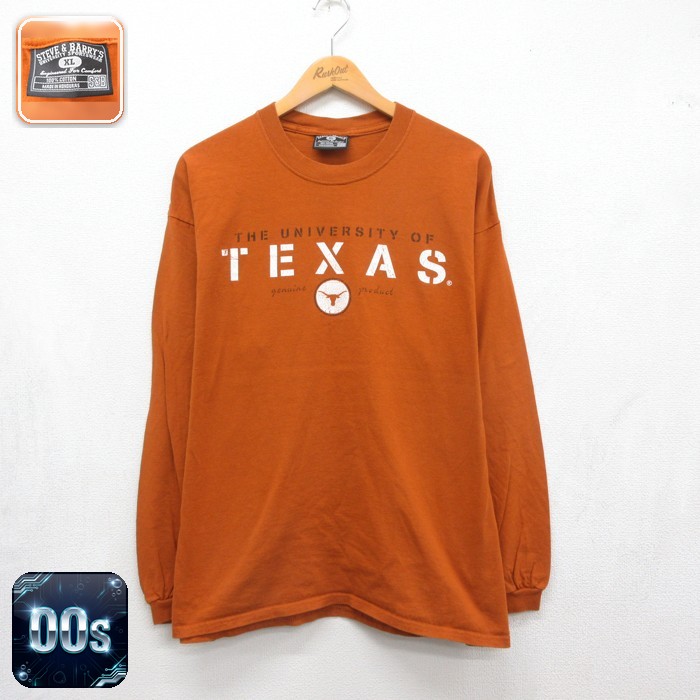 STEVE&BARRYS 00s 長袖Tシャツ カレッジ ブラウン メンズXL相当 | 古着