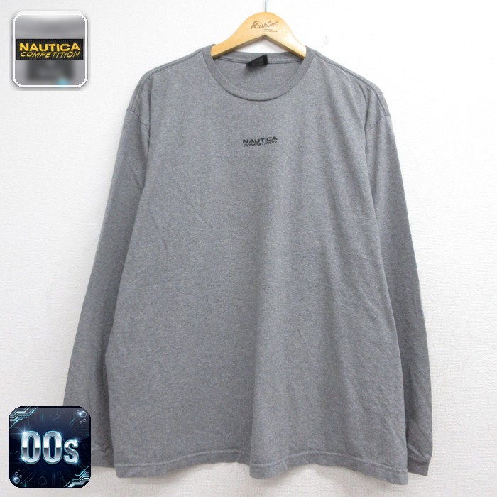 ノーティカ 00s 長袖Tシャツ コンペティション グレー メンズXL相当 | 古着