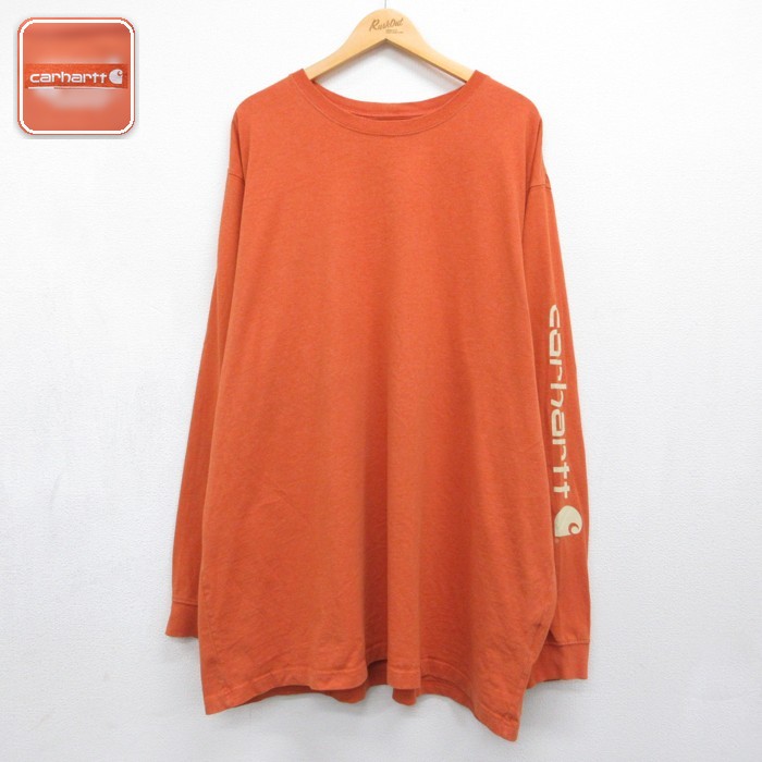カーハート 長袖Tシャツ オレンジ メンズXL相当 | 古着