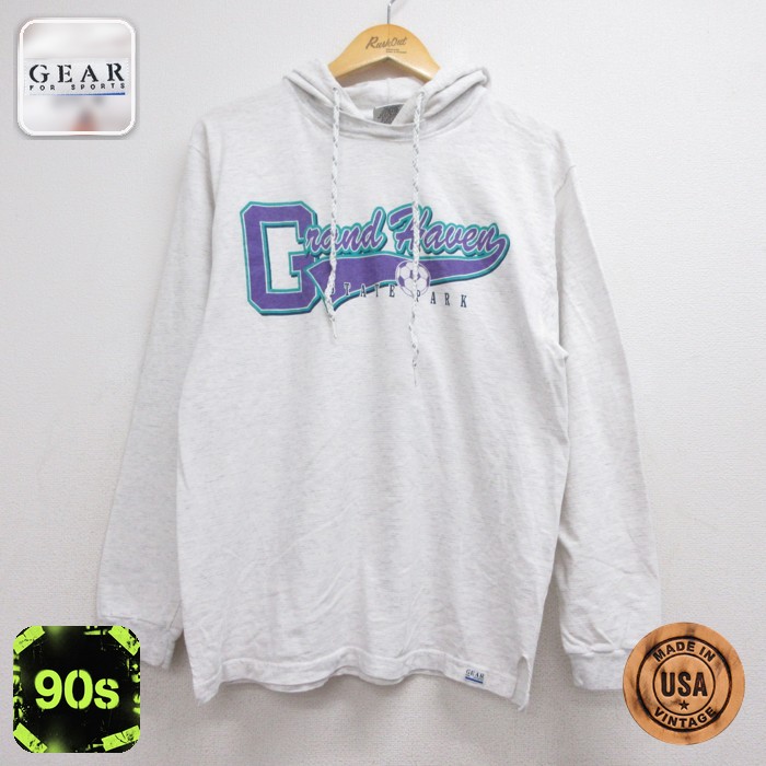 GEAR FOR SPORTS 90s 長袖パーカー 霜降り グレー メンズL相当 | 古着