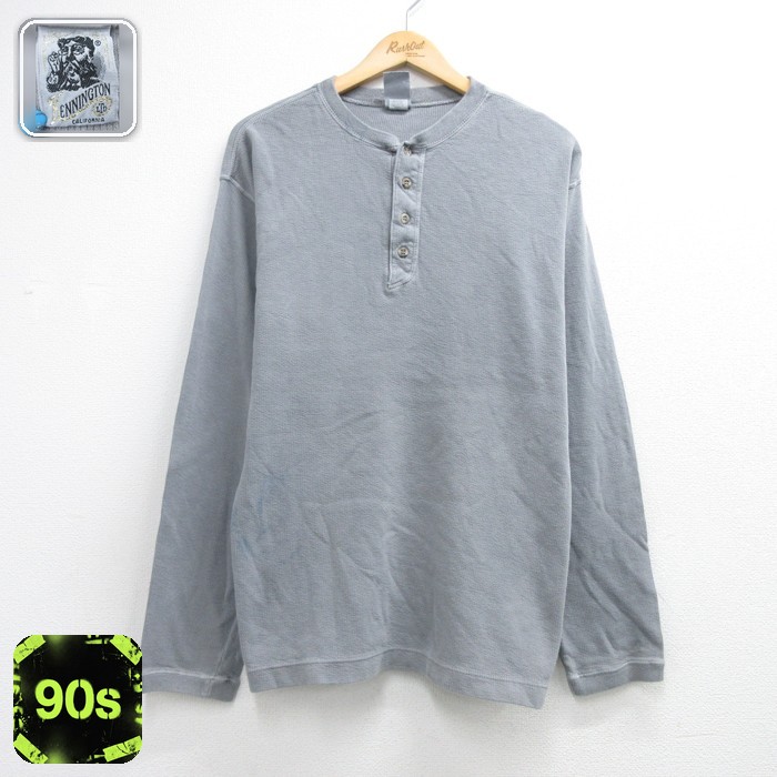 ケニントン 90s 長袖Tシャツ サーマル グレー メンズL相当 | 古着