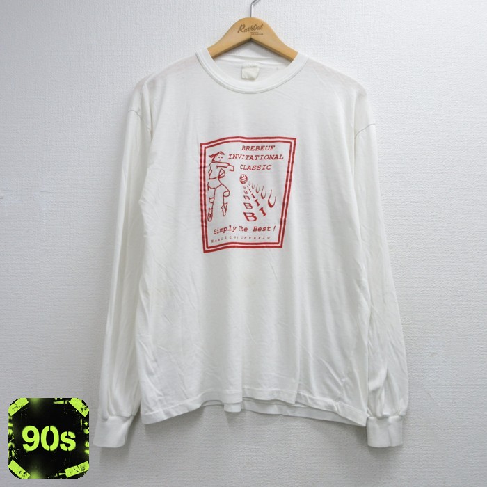 OFSAA 90s 長袖Tシャツ BIC バレーボール ホワイト メンズXL相当 | 古着