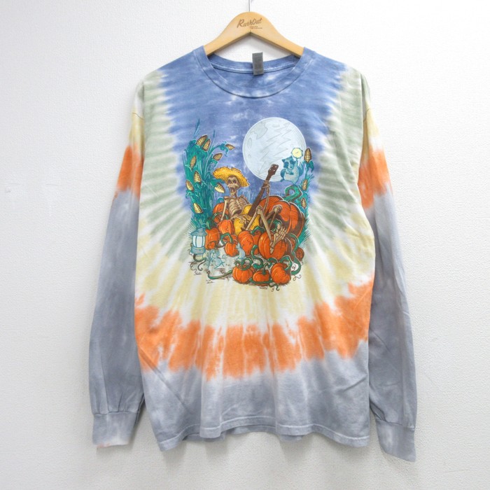 Grateful Dead 長袖Tシャツ タイダイ オレンジ メンズL相当 | 古着