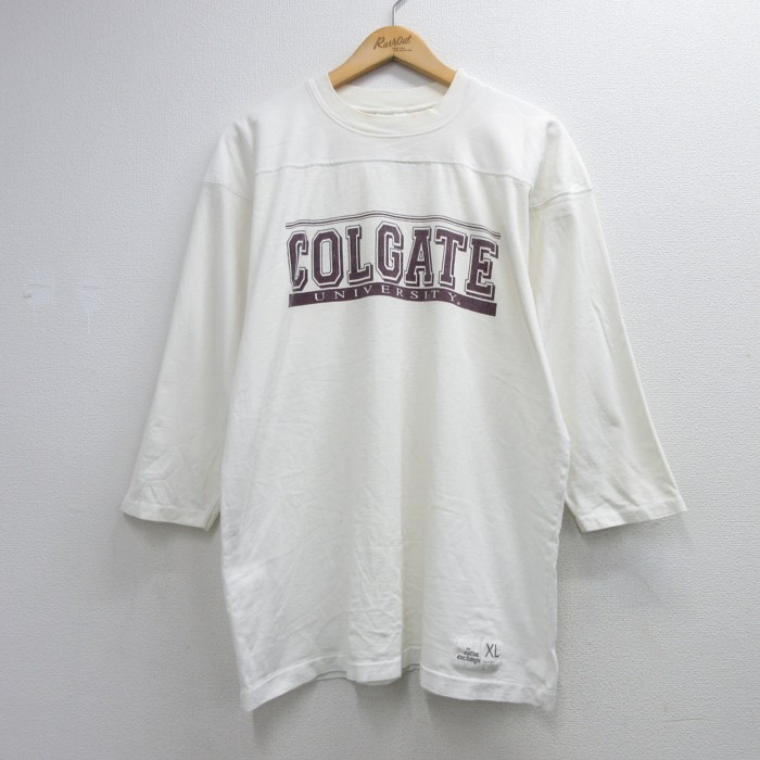 古着通販 XL☆古着 コットンエクスチェンジ 七分袖 ビンテージ Tシャツ