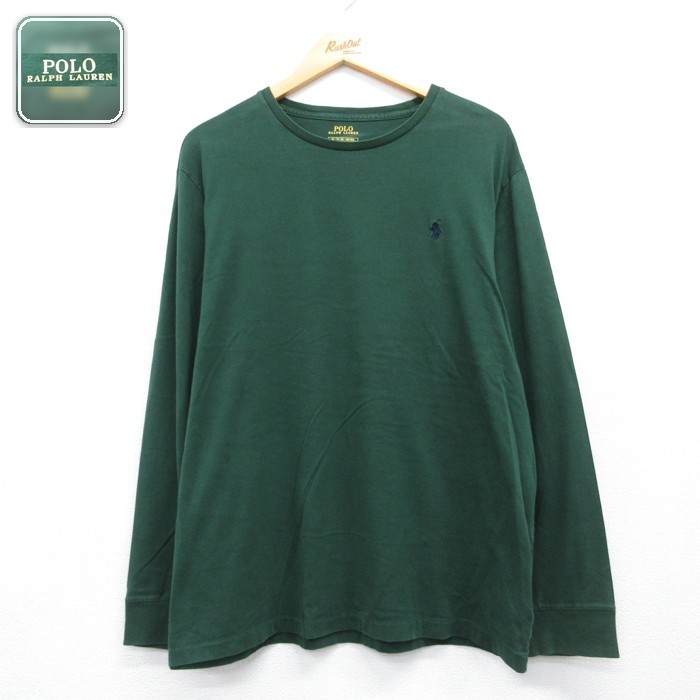 ラルフローレン 長袖Tシャツ ポニー刺繍 グリーン メンズXL相当 | 古着
